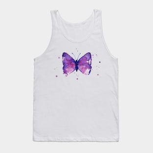 Purple Butterfly Watercolor Tank Top